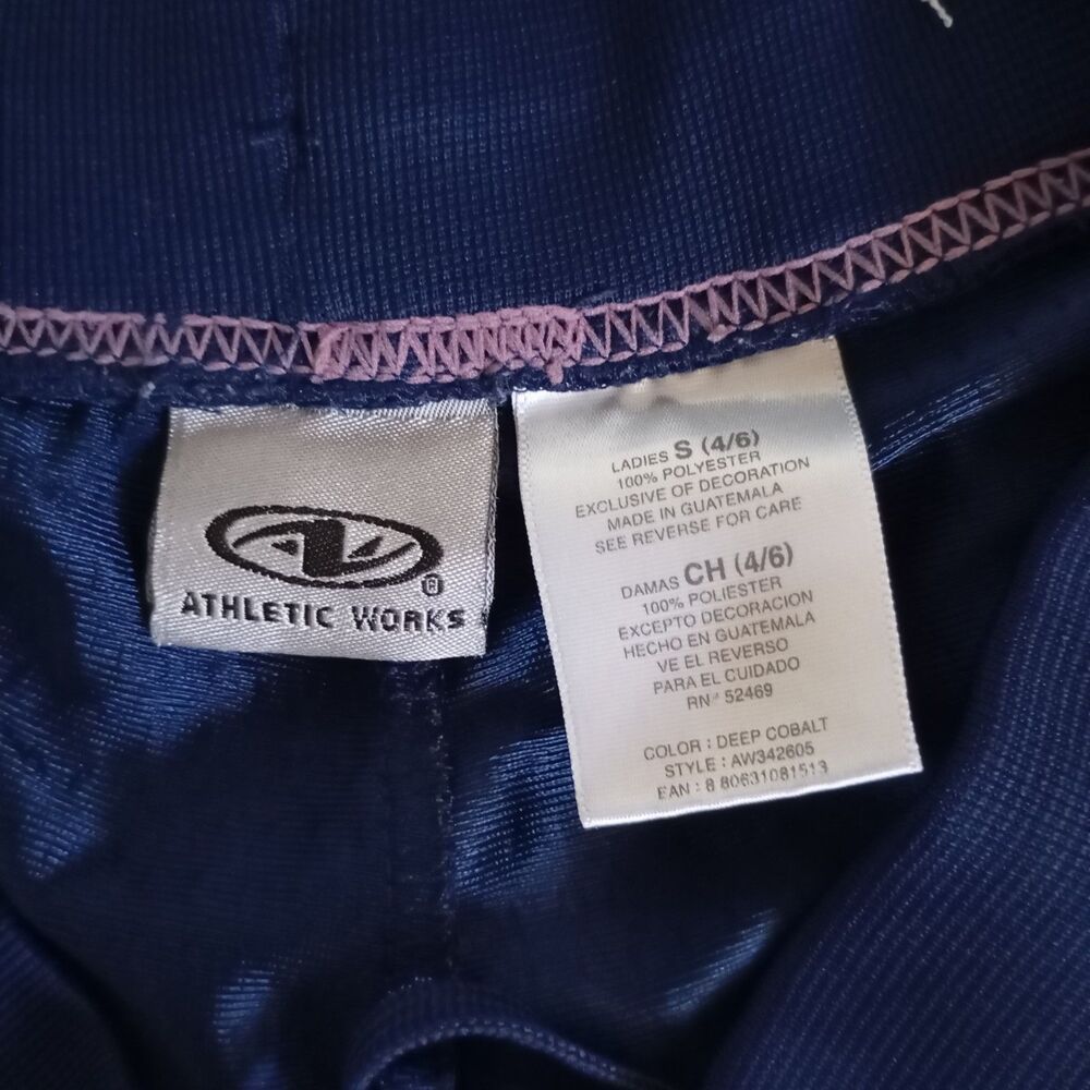 Athletic Works Women's Shorts, Size S 4/6, Blue and White Logo - Picture 5 of 9